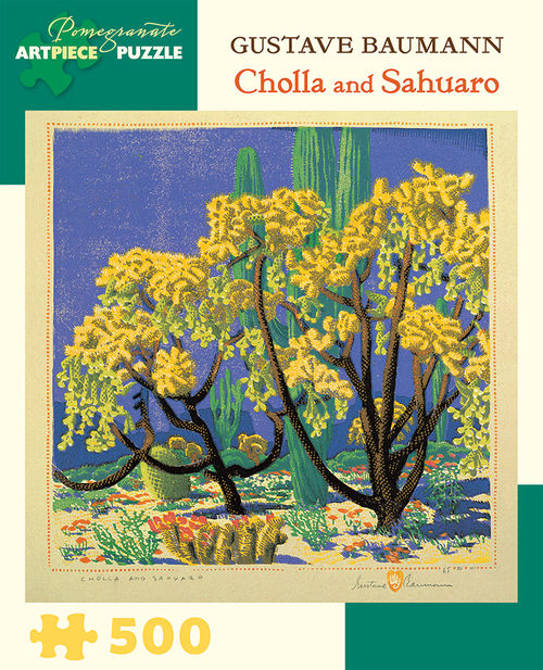 CHOLLA AND SAHUARO- GUSTAVE BAUMANN