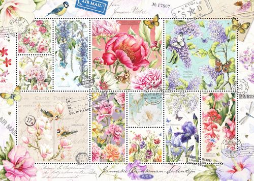 FLOWERS STAMPS SUMMER