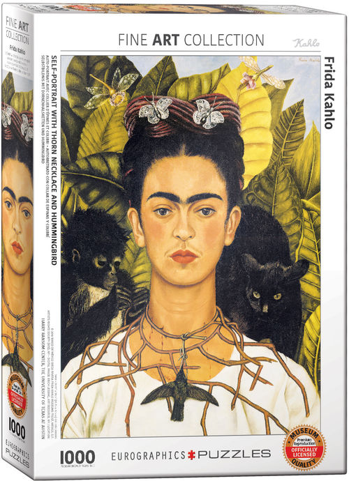 AUTORRETRATO CON COLLAR DE ESPINAS Y COLIBR - FRIDA KAHLO