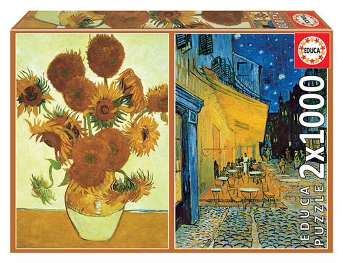 LOS GIRASOLES + TERRAZA DE CAFE -VAN GOGH