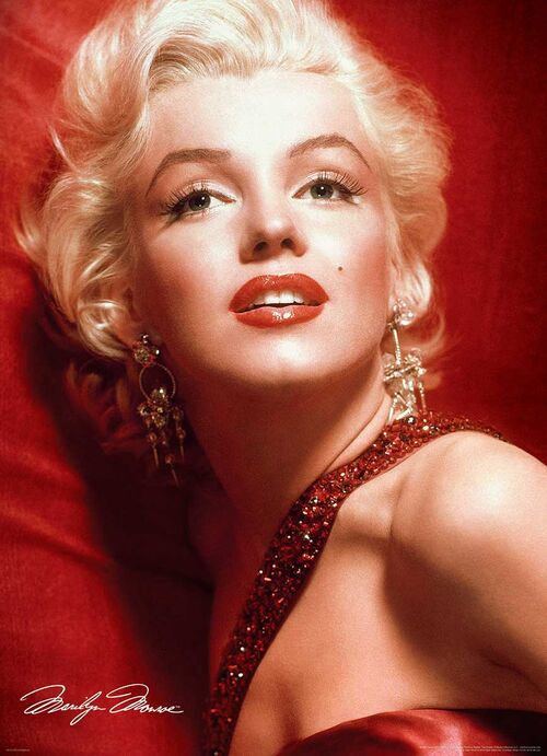 MARILYN MONROE RETRATO ROJO