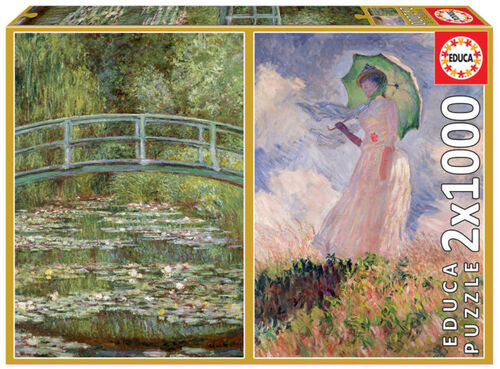 MUJER CON SOMBRILLA + PUENTE JAPONES - MONET